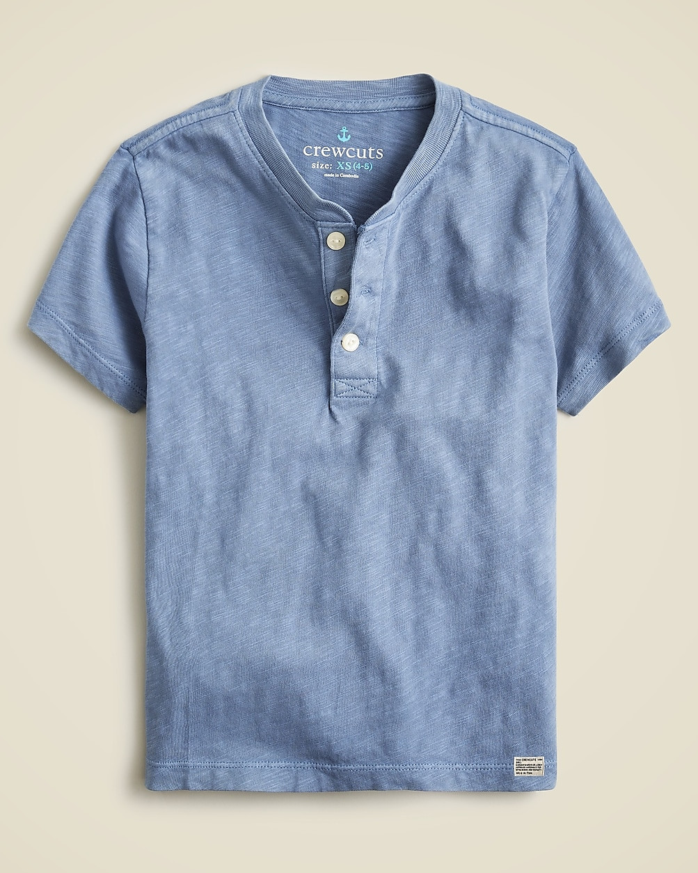 Kids' short-sleeve garment-dyed henley | J. Crew US