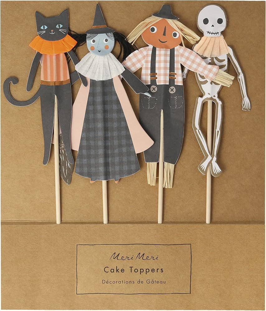 Meri Meri Pumpkin Patch Cake Toppers (Pack of 4) | Amazon (US)