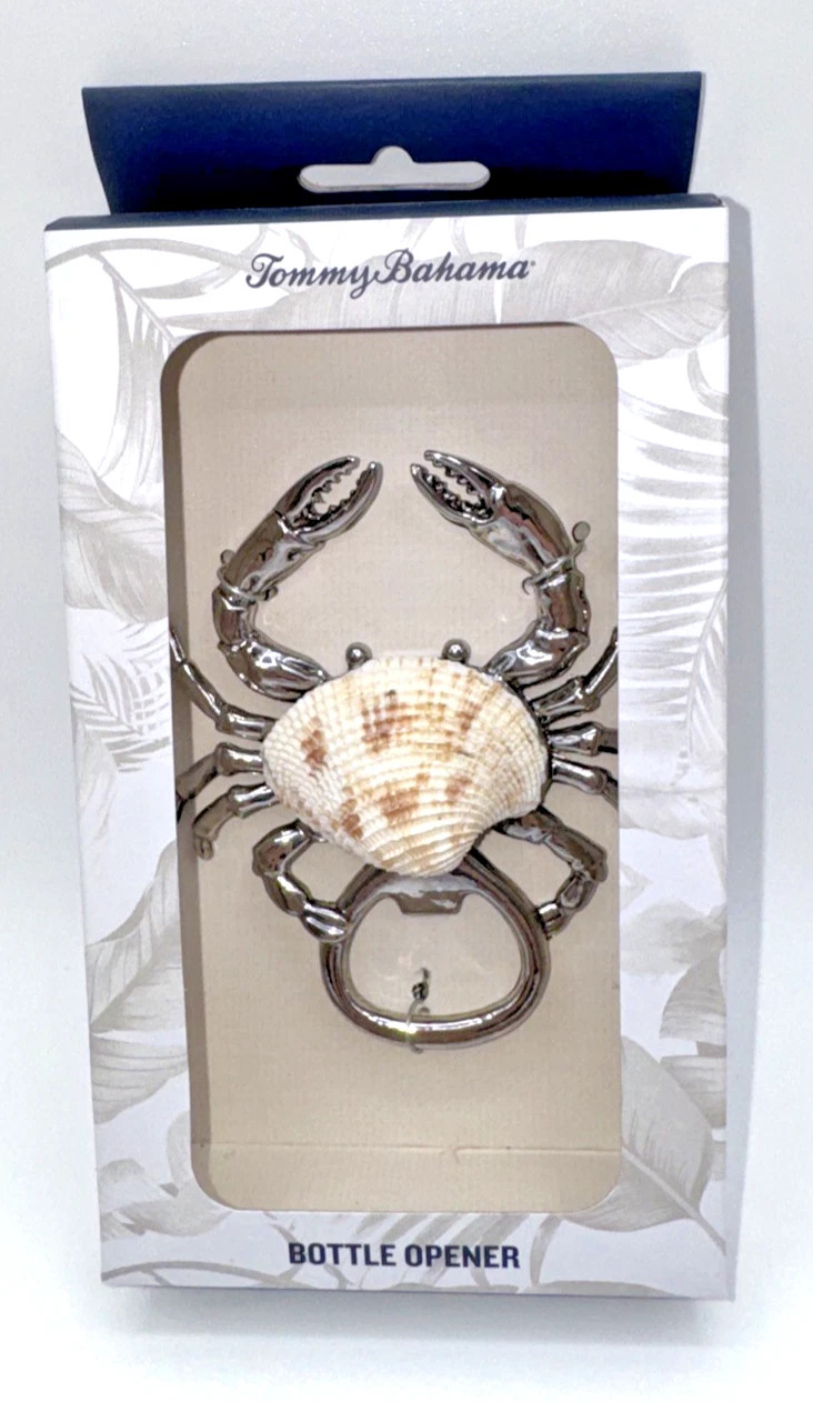 Tommy Bahama Bottle Opener Real Sea Shell Crab Barware Coastal Bar Decor NEW | eBay | eBay US