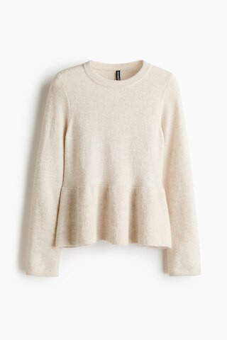 H & M - Peplum Sweater - Beige | H&M (US + CA)