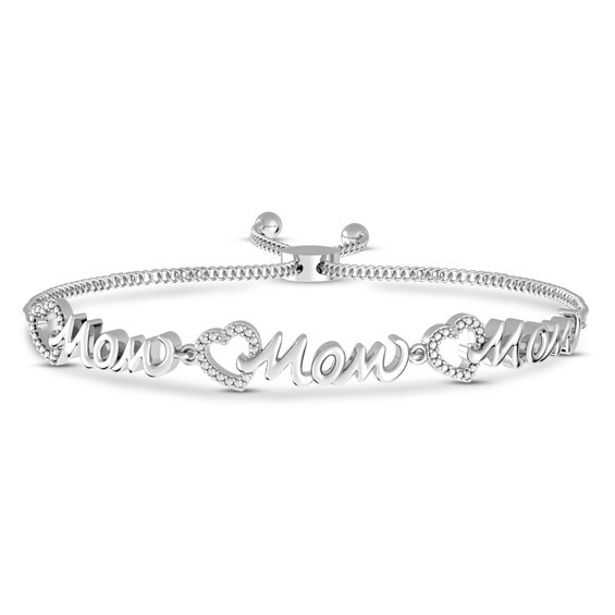 Diamond Mom Bolo Bracelet Sterling Silver | Kay Jewelers