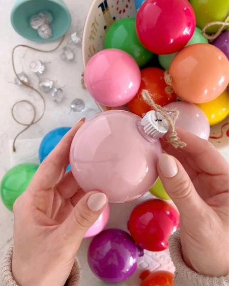 DIY ornaments - just add paint & shake! Colorful ornaments. DIY Christmas. 

#LTKHoliday #LTKhome