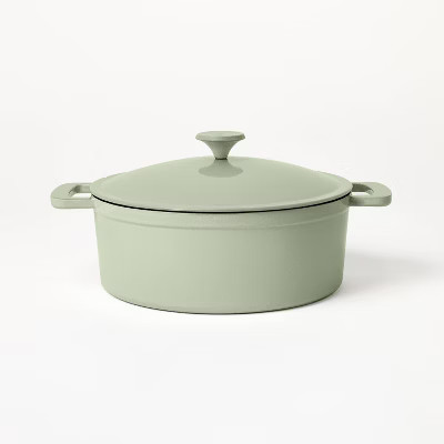 5.5qt Enamel Dutch Oven Sage Green - Figmint™ | Target