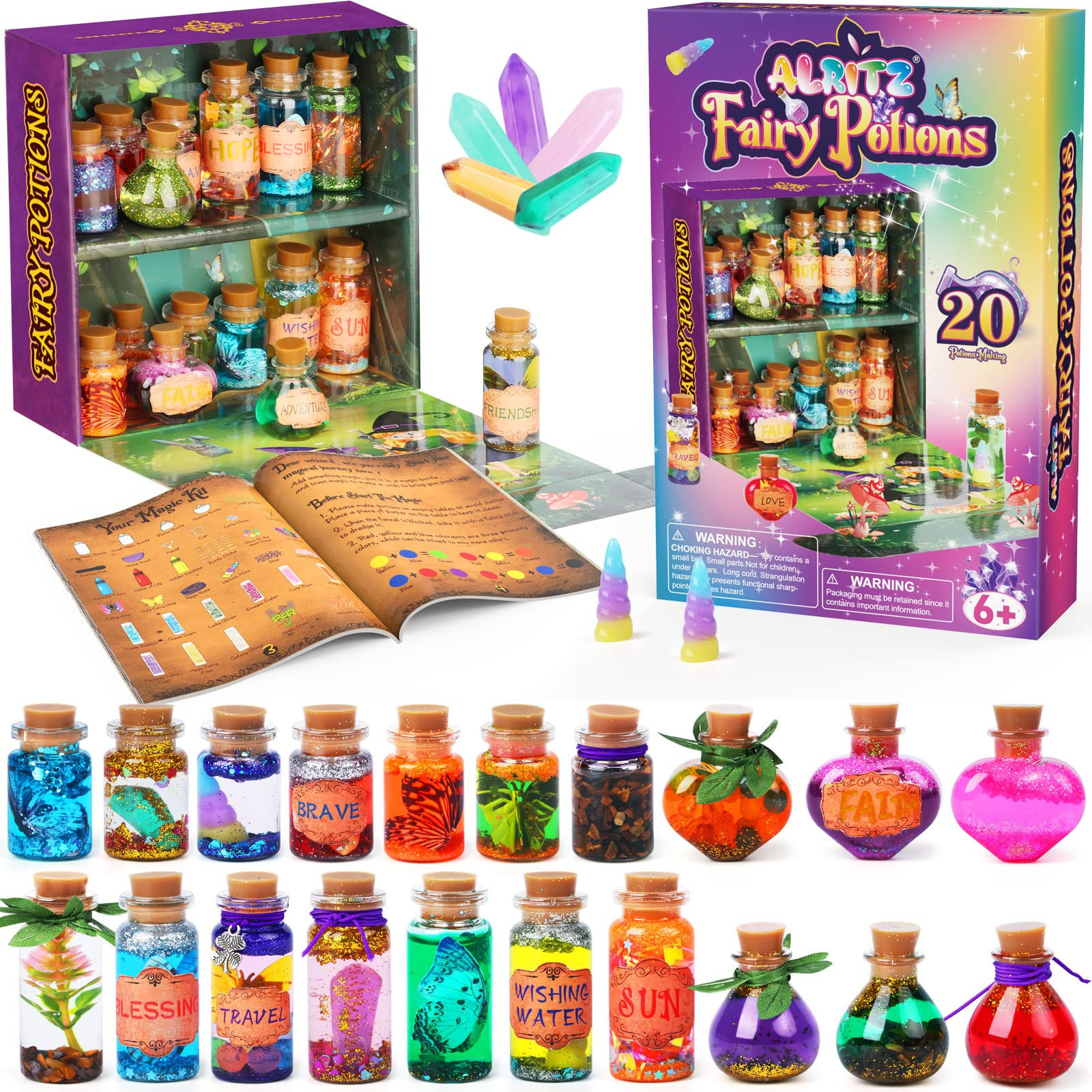 Alritz Fairy Potions Kit, Magic Mix Kit 20 Bottles, Christmas Gifts Decorations Ornaments Garden ... | Amazon (US)