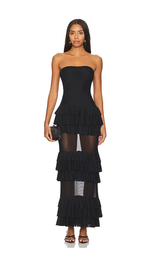 superdown Lorenza Maxi Dress in Black. - size S | Revolve Clothing (Global)