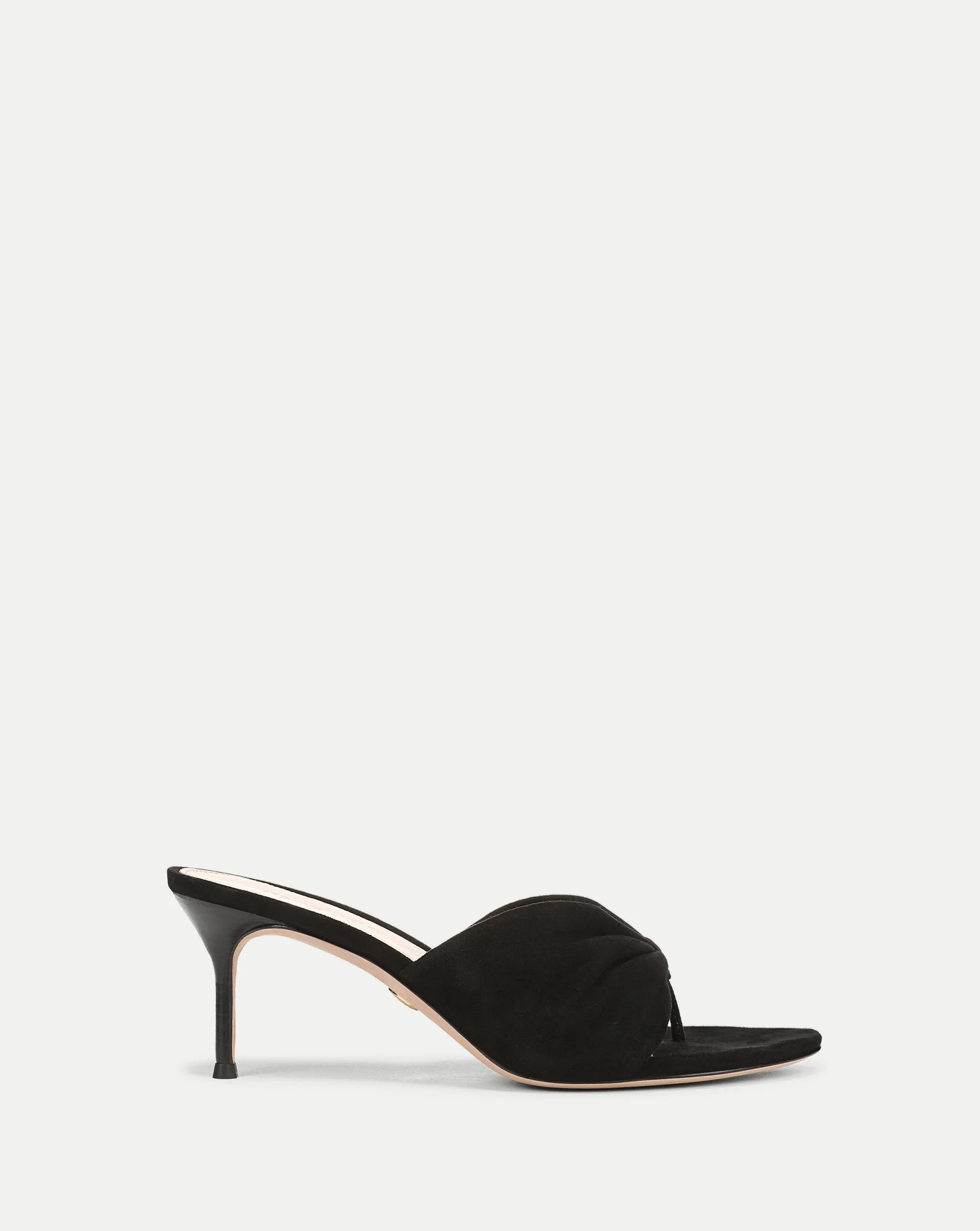 Veronica Beard Tullia Suede Mid-Heel Sandal Black | Veronica Beard