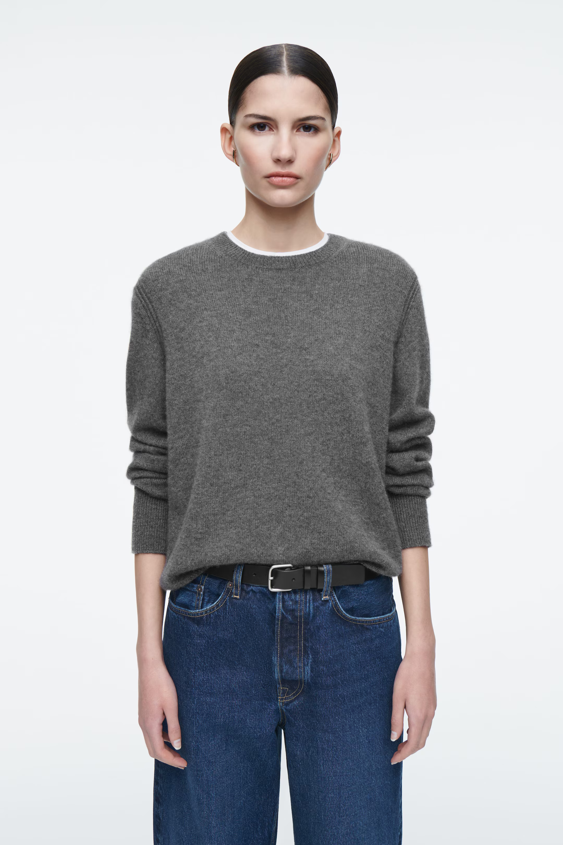 PURE CASHMERE JUMPER - GREY | COS UK