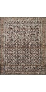 Amazon.com: Amber Lewis x Loloi Billie Collection BIL-01 Ink / Salmon, Traditional 6'-0" x 9'-0" ... | Amazon (US)