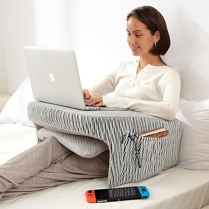 cooloo8 Soft Lap Desk Pillow for Women Student, Reading Pillow with Pocket, Arm Rest Pillow, Memo... | Amazon (US)