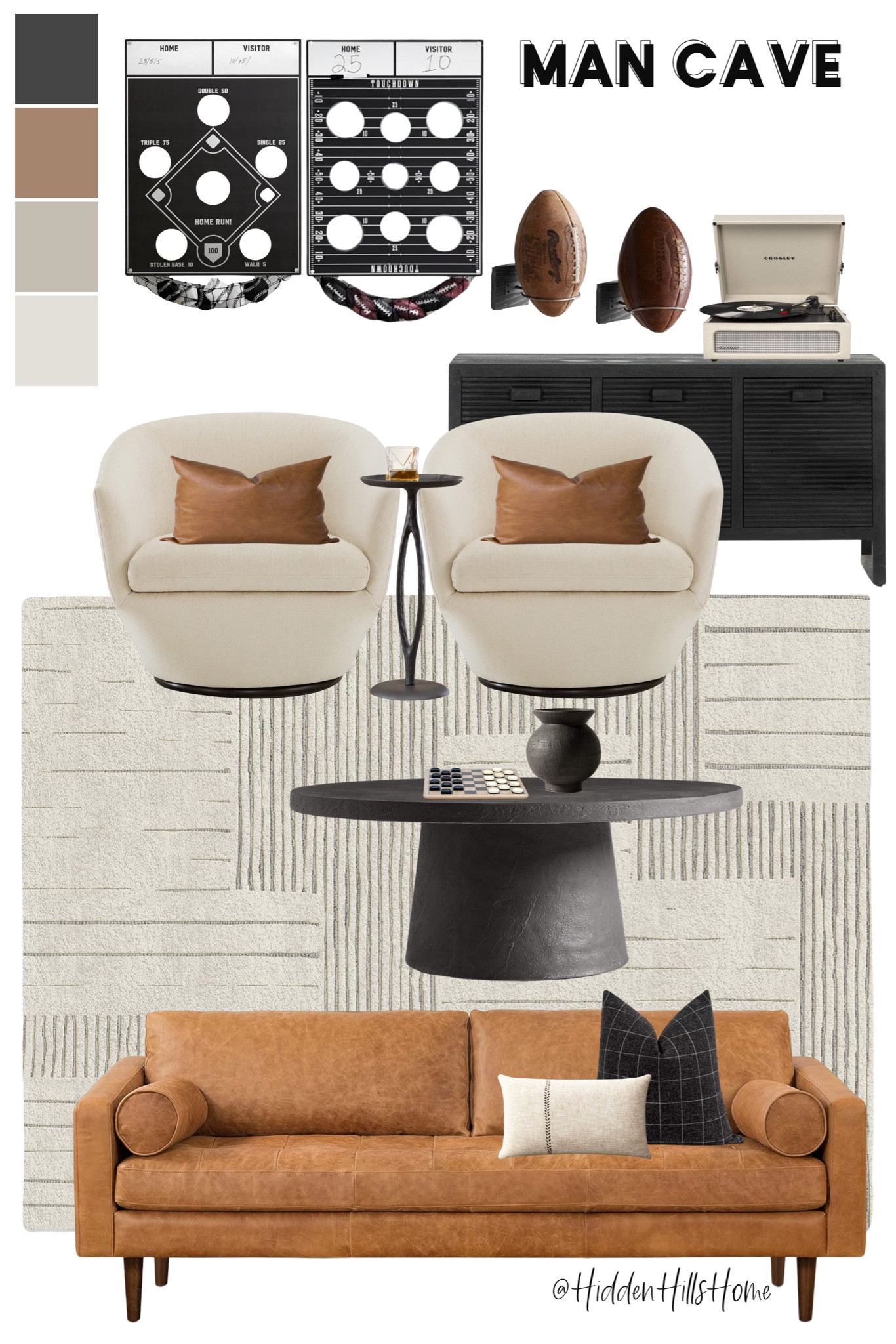 Man cave, teen hangout room, masculine living room decor, game room, hangout room ideas for gamers, man cave ideas, home decor mood board #mancave

#LTKMens #LTKHome #LTKSaleAlert