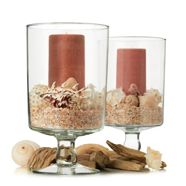 Libbey Harbor Pillar Glass Pedestal Vase, 11-inch, Set of 2 | Walmart (US)