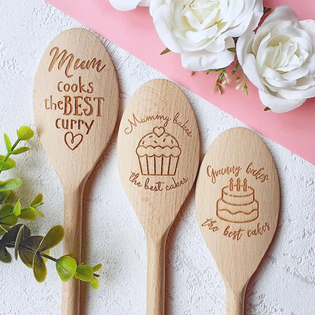 Grandma Bakes The Best Cakes Personalised Baking Wooden Spoon, Mothers Day Spoon Gift, Cake Bakin... | Etsy (US)