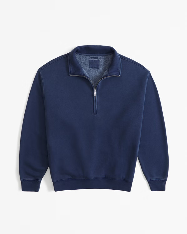 Women's Essential Vintage Sunday Half-Zip | Women's Tops | Abercrombie.com | Abercrombie & Fitch (US)