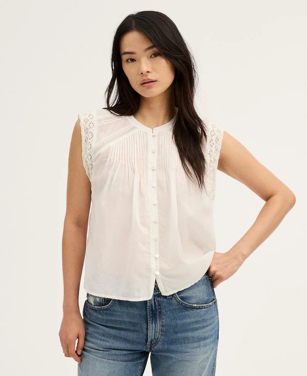Lace-Trim Sleeveless Top | Madewell