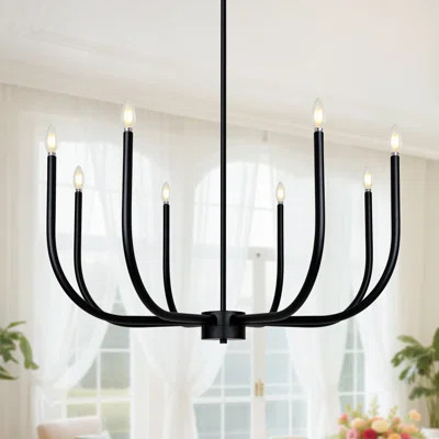 Otho 8-Light Dimmable 40.1'' W Modern Farmhouse Classic Dining Room Chandelier | Wayfair North America
