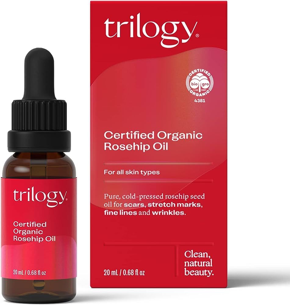 Trilogy Certified Organic Rosehip Oil - Pure Rosehip Oil Reduces the Appearance of Wrinkles, Scar... | Amazon (US)