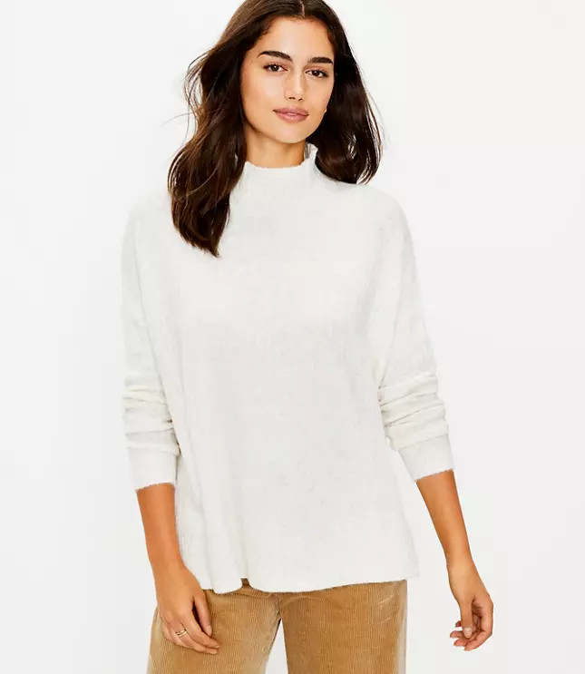 Petite Turtleneck Poncho Sweater | LOFT
