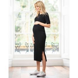 Ribbed Maternity & Nursing Midi Dress | Seraphine US