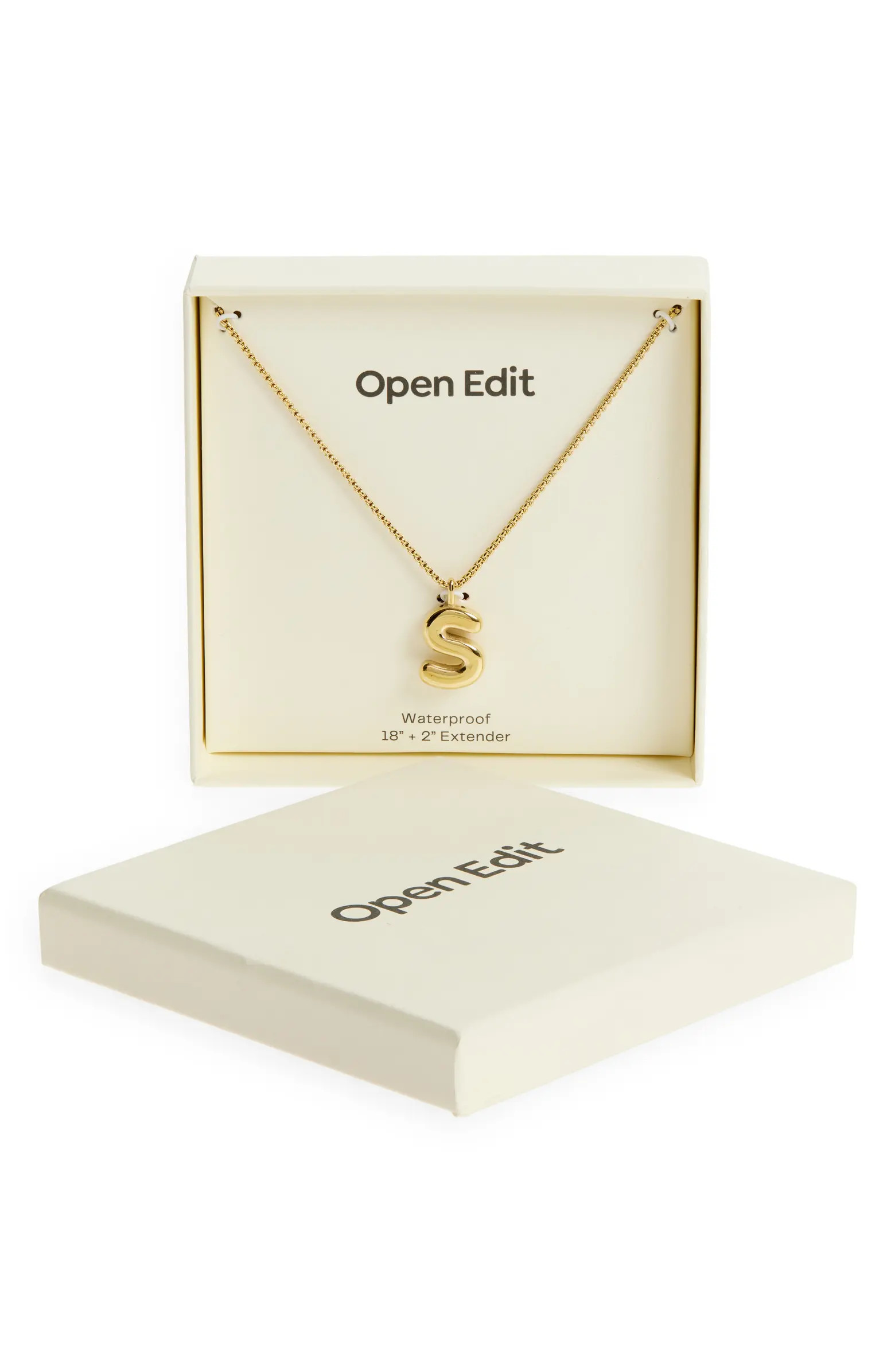 Waterproof Bubble Initial Pendant Necklace | Nordstrom