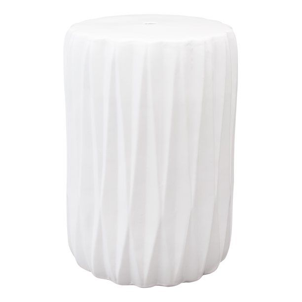 Better Homes & Gardens White Textured Ceramic Garden Stool, 17" - Walmart.com | Walmart (US)