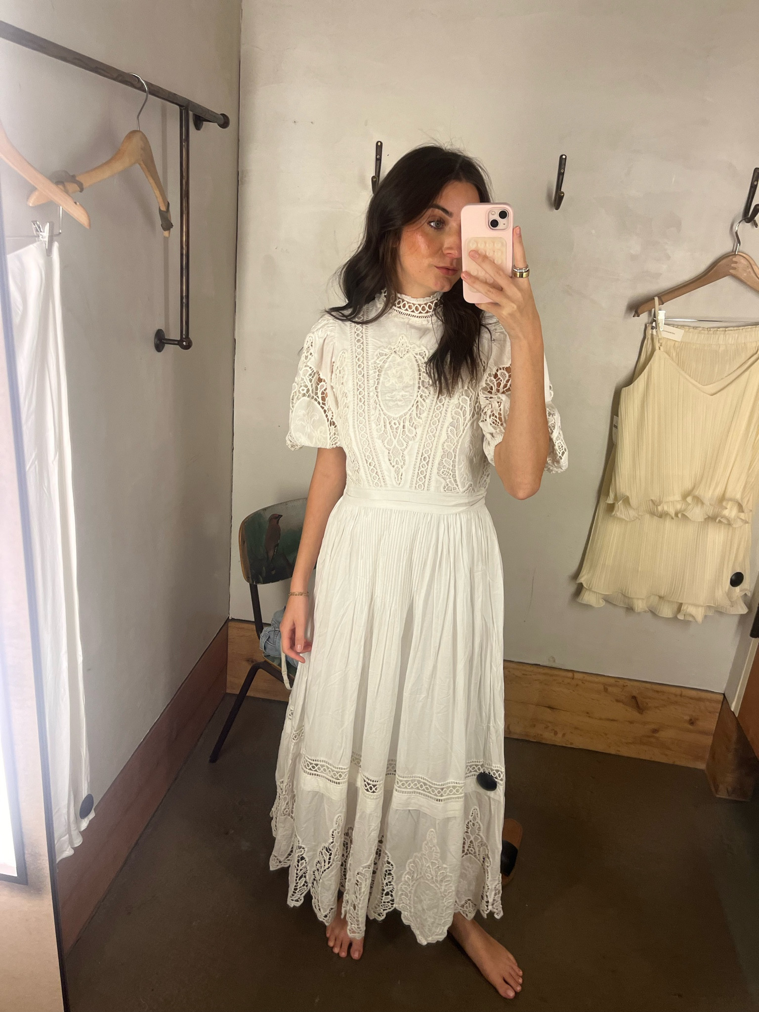 what i wore to our engagement party !!! i love this white  anthropologie dress !!

#LTKWedding #LTKStyleTip