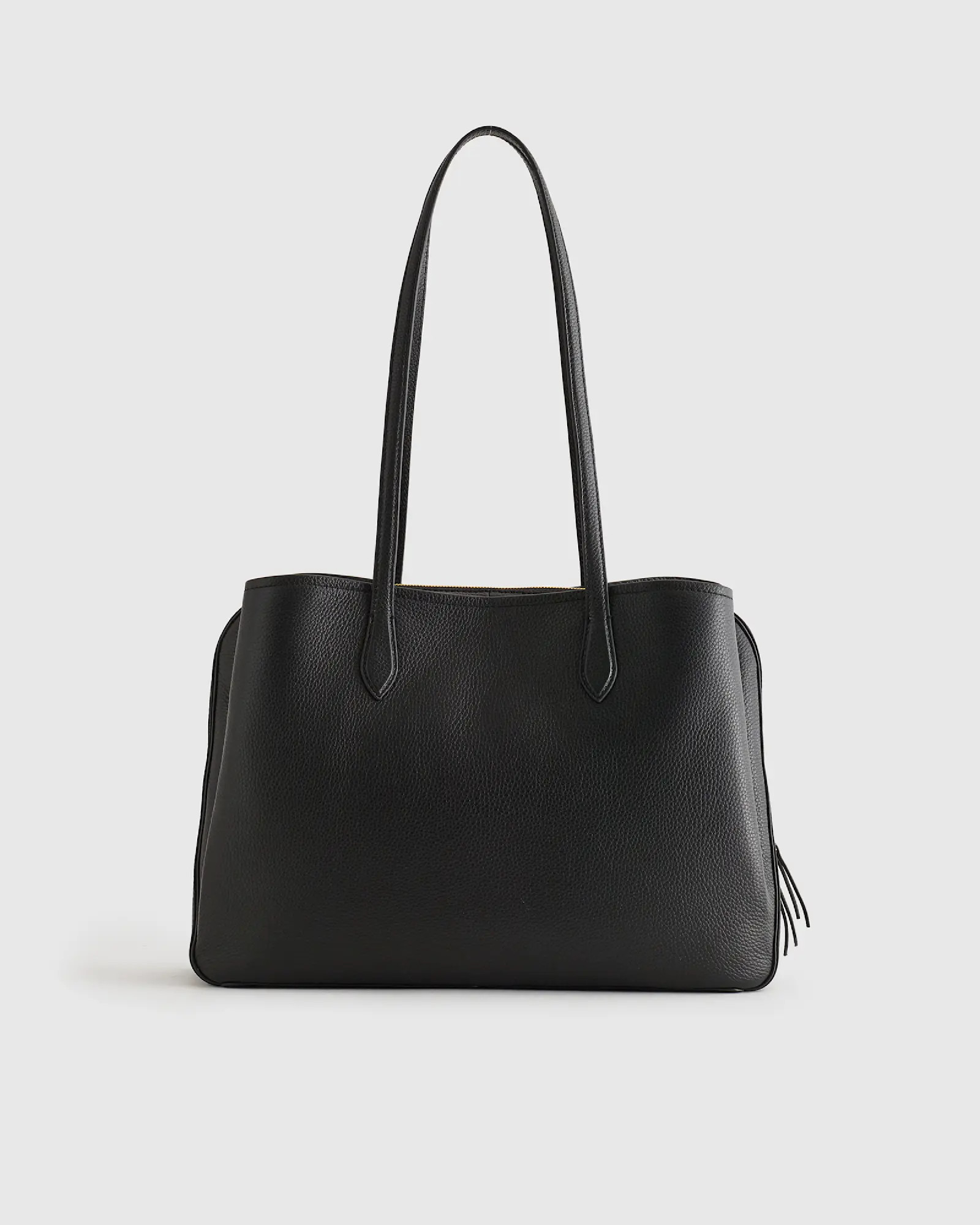 Italian Leather Triple Compartment Work Tote | Quince