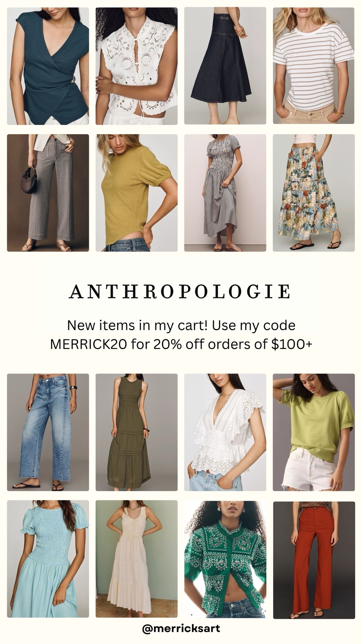 New items from @Anthropologie in my cart! I have a code through Sunday - 20% off $100 purchase with code MERRICK20.

#LTKSaleAlert