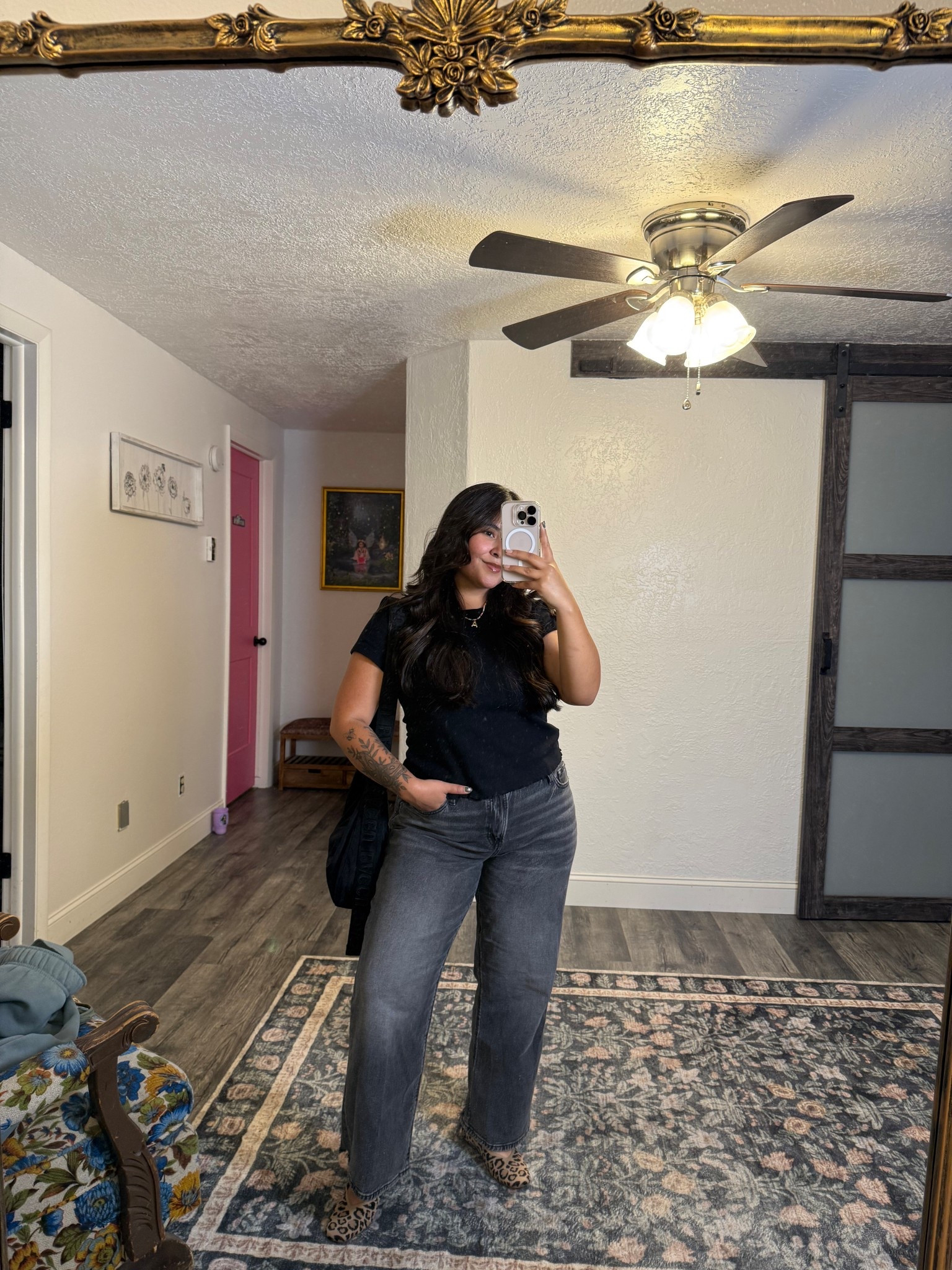 Love an all black outfit 🖤🖤 wearing a large in the shirt and a 10 short in the jeans :) 

#LTKMidsize #LTKPetite #LTKSaleAlert