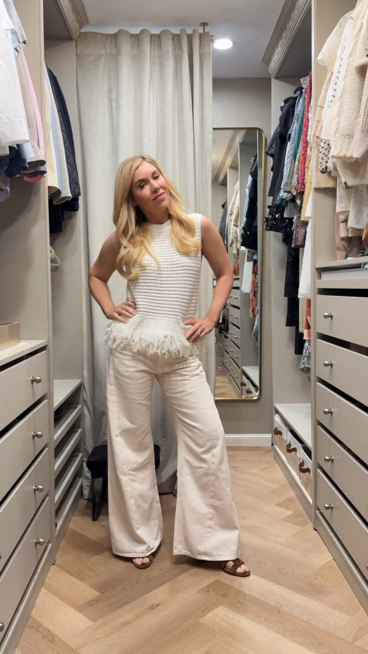 Love the shape of these twist jeans. 
I sized down (there’s no stretch) I’m in 26 instead of my usual 25
Green necklace selling out!!

#LTKgrwm #LTKdayinmylife #LTKootd