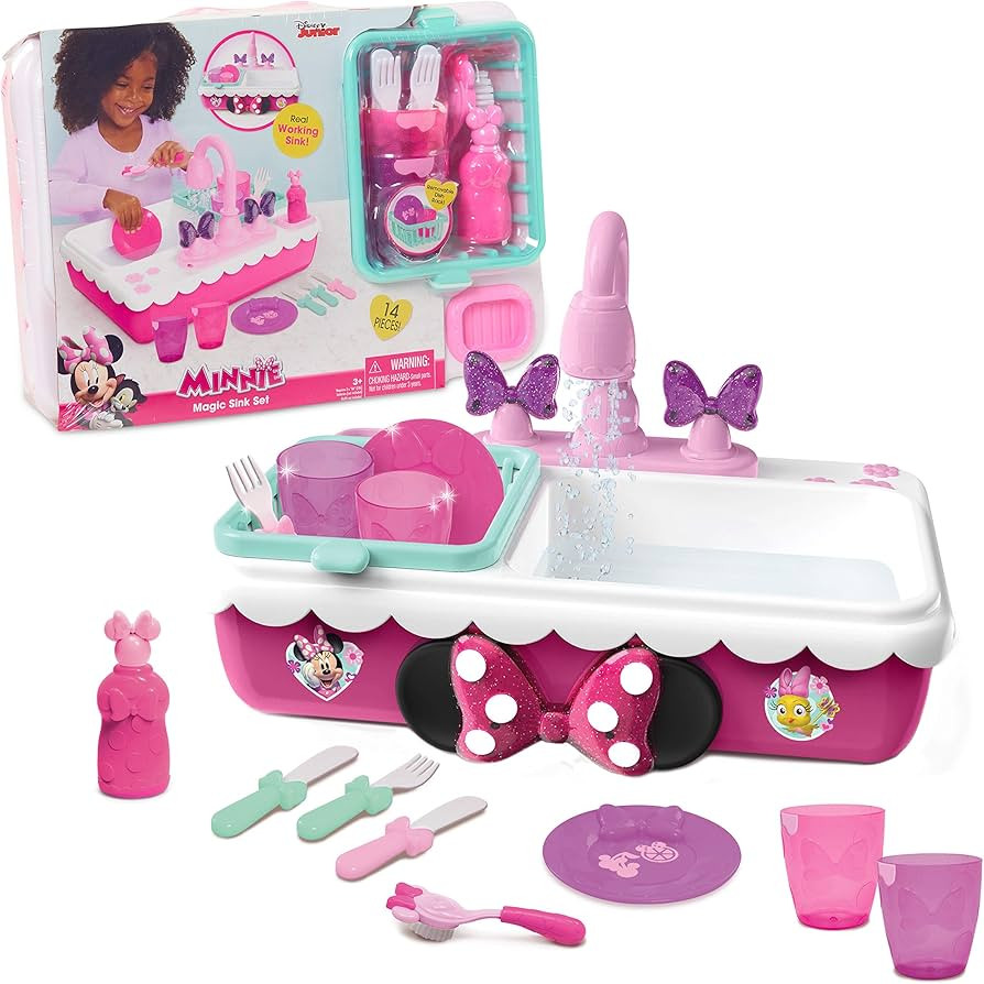 Minnie's Happy Helpers Magic Sink Set, Pretend Play Working Sink, Kids Toys for Ages 3 Up by Just... | Amazon (US)