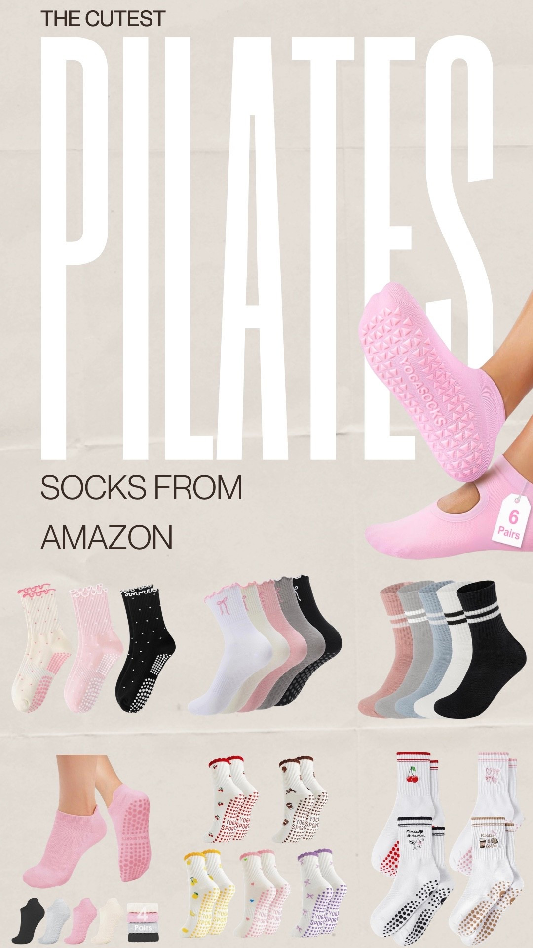 Have you ever forgotten your socks for Pilates and have to buy the ugly pair they sell for $20? Hate to admit it… but I have 🫠 I searched Amazon right after and found so many cute pairs at a great price. I mean 4 pairs for the same price 🙌🏻 Click to shop! 

#pilates #socks #amazon #amazonfinds #workout #fitness 

#LTKActive #LTKselfcare #LTKfitnessgoals