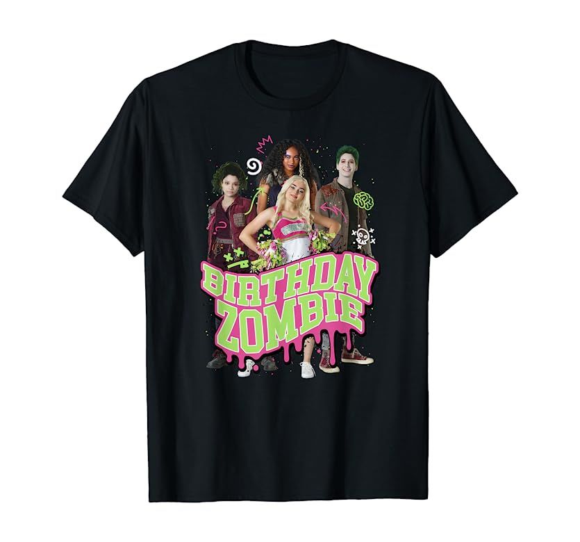 Disney Zombies Birthday Zombie Group Poster T-Shirt | Amazon (US)