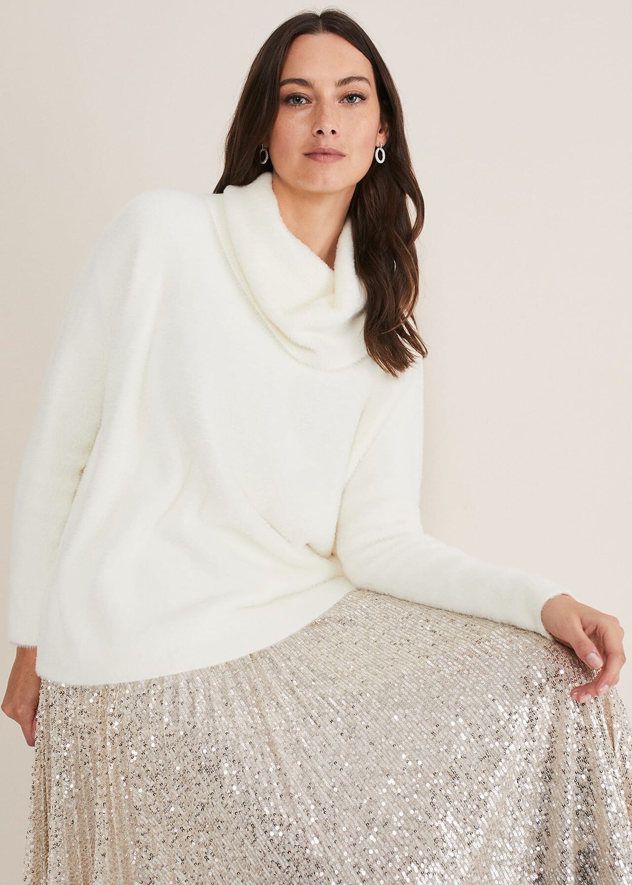 Natalia Fluffy Roll Neck Knit | Phase Eight UK | | Phase Eight (UK)