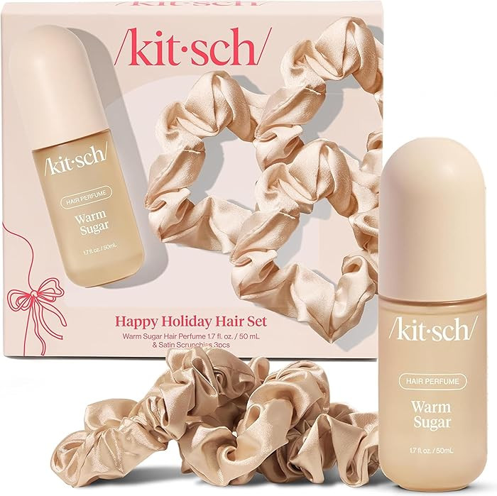 Kitsch Satin Scrunchies and Hair Perfume for Women Holiday Set – Warm Sugar Scent with Patented... | Amazon (US)