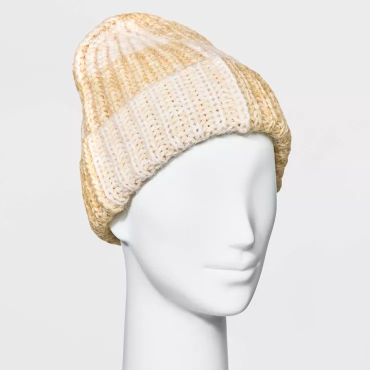 Women's Check Ribbed Beanie - Universal Thread™ | Target