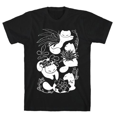 Succulent Cats T-Shirts | LookHUMAN | LookHUMAN
