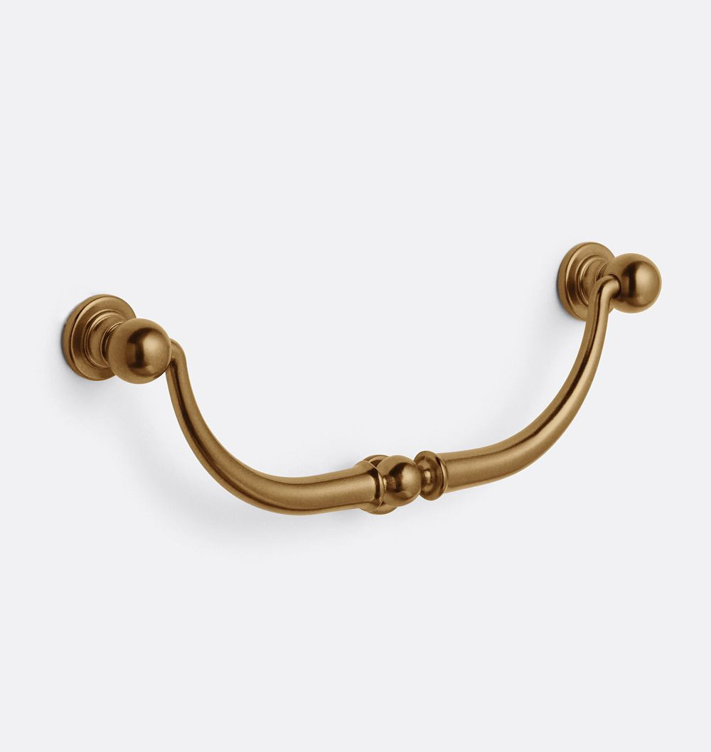 Hans Drawer Pull, 6"" - Heritage Brass | Rejuvenation