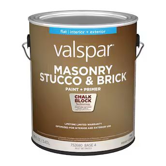 Valspar Masonry Stucco and Brick Flat Base 4 Tintable Latex Interior/Exterior Paint + Primer (1-G... | Lowe's