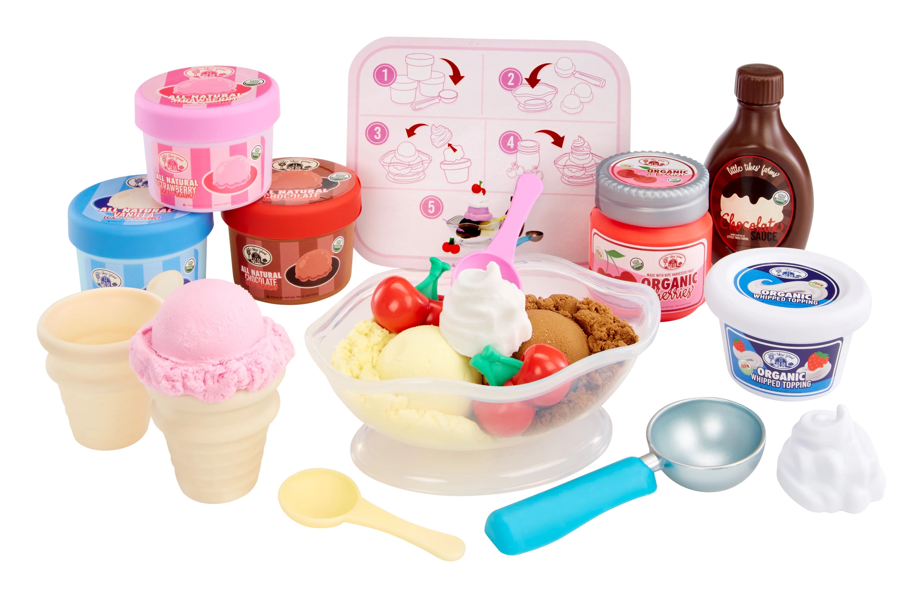 Little Tikes Creative Chefs Ice Cream Kit with Make-It Mix Play Sand, 20 Accessories, Realistic P... | Walmart (US)