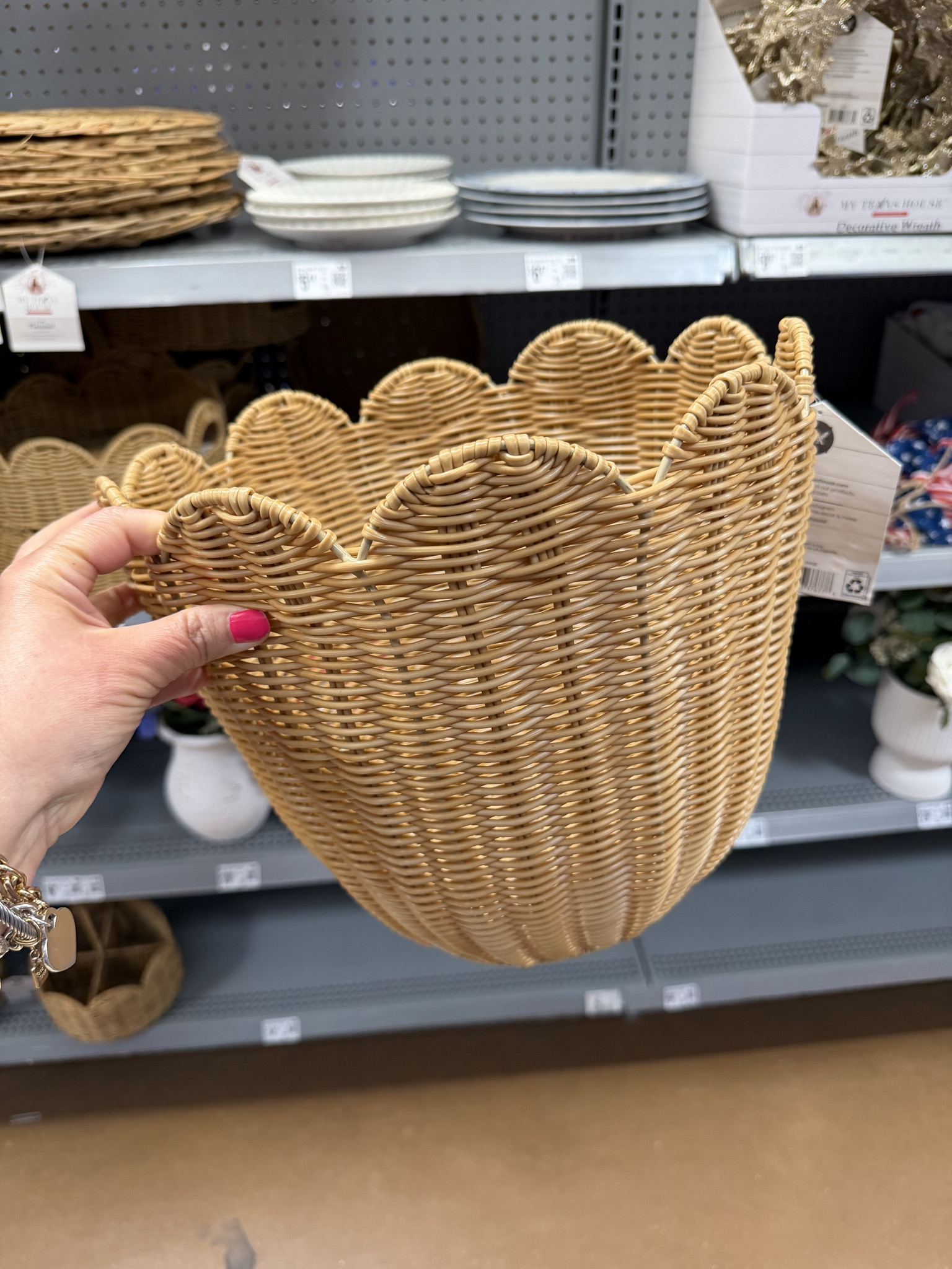 This little scalloped edge basket is from Walmart, but looks so high end! So cute for storage but would also be cute with a plant in it! 

 

#LTKHome