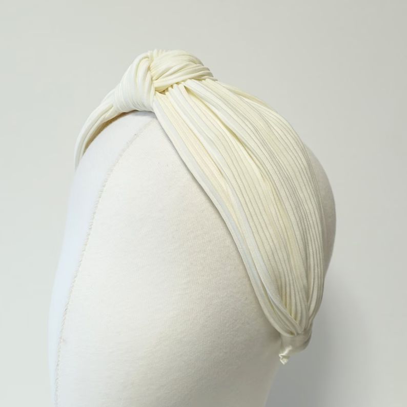 Pleated headband double layered top knot hairband pleats | Etsy | Etsy (US)