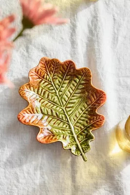 Fallen Leaf Ceramic Bread Plate | Anthropologie (US)