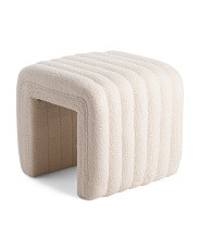 Boucle Channel Ottoman | Marshalls