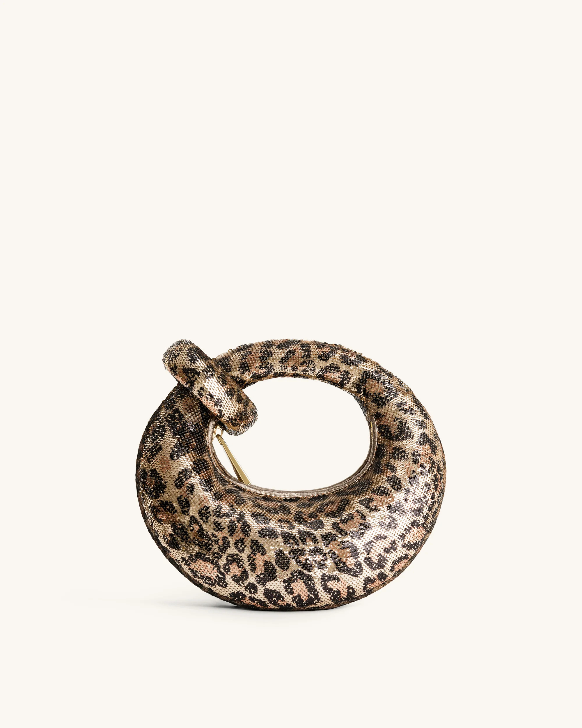 Abacus Metallic Sequin Mini Top Handle Bag - Leopard Print | JW PEI US