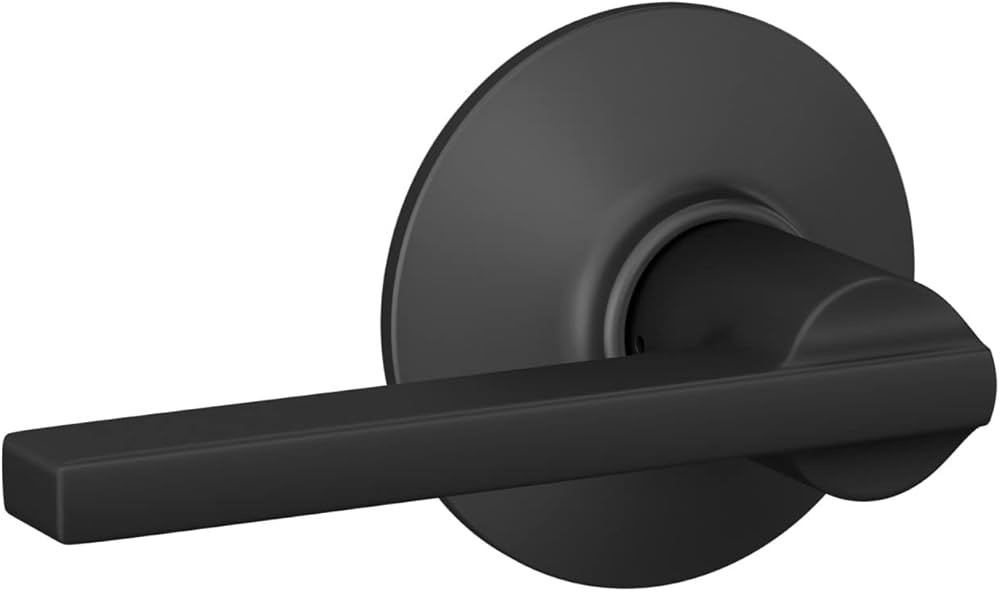 Schlage F10 V LAT 622 Latitude Door Lever, Hall & Closet Passage Lock, Matte Black | Amazon (US)