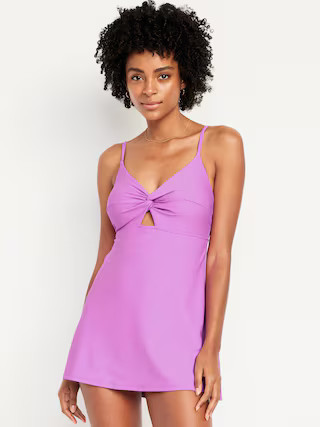 Twist-Front Swim Dress | Old Navy (US)