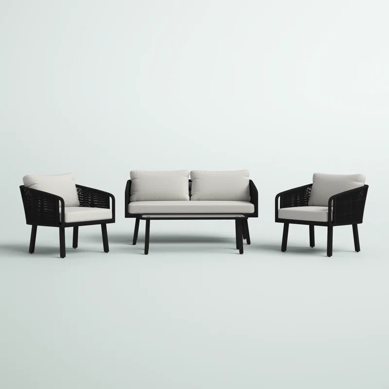 Cangelosi 4 - Person Outdoor Seating Group with Cushions | Wayfair North America