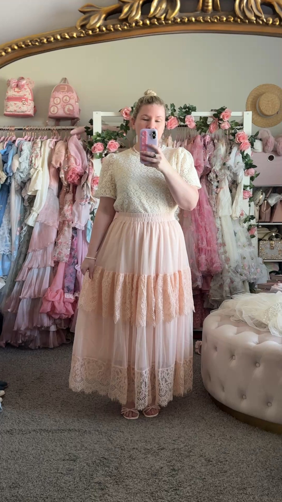 Chicwish Peach lace skirt outfit

#LTKgrwm #LTKootd #LTKPetite