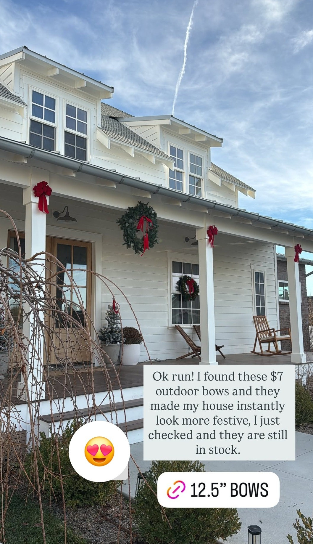 Instantly make your home feel a little more festive with these cute outdoor bows!!! 😍 

#LTKHoliday #LTKHome