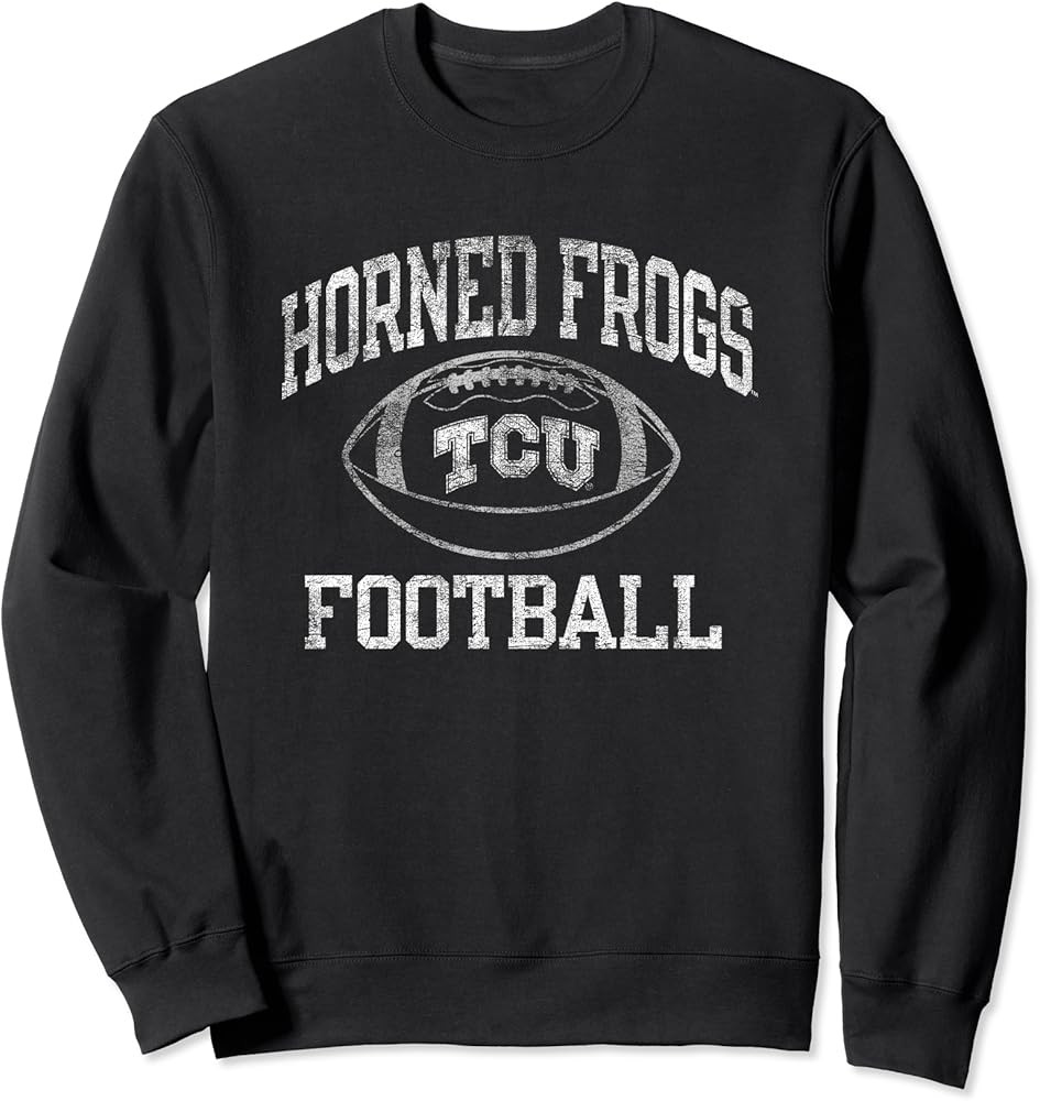 TCU Horned Frogs Vintage Football Black Sweatshirt | Amazon (US)